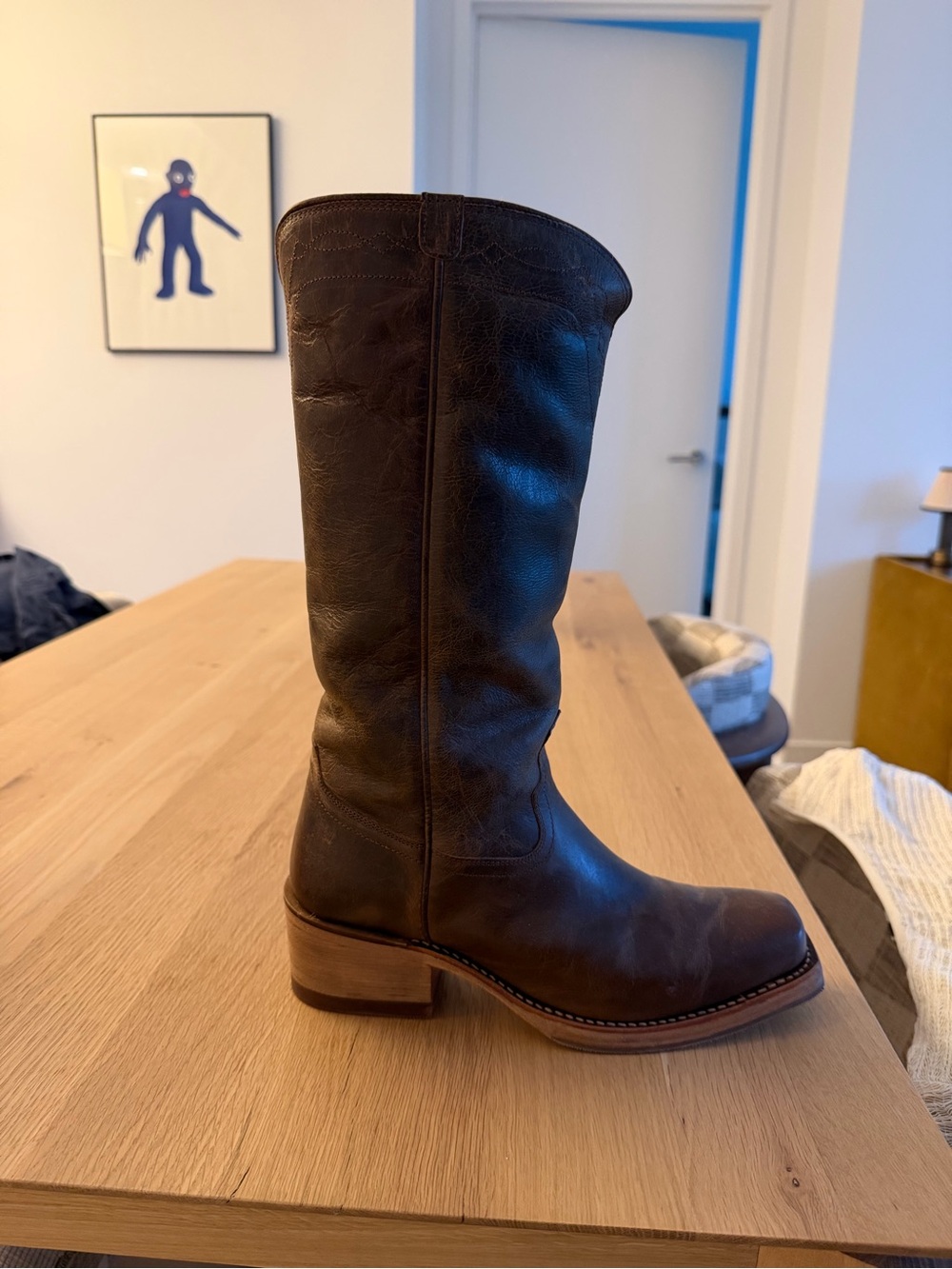 Tecovas Brown Suede Cowboy Boots - Picture 5 of 5